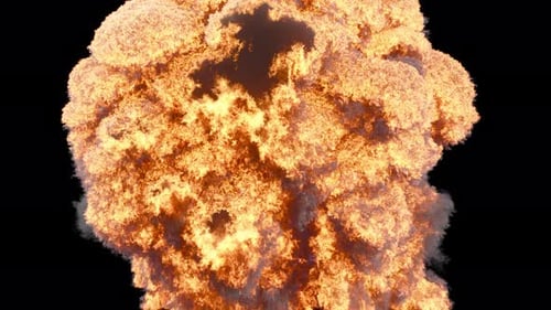 08 Flugexplosion in der Luft mit verschlingenem Rauch 4K