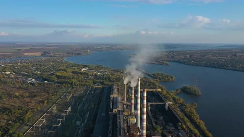Power Plant On A River Bank 5