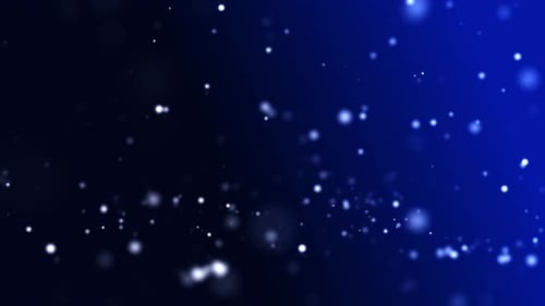 Abstract Blue Glowing Particles Background Animation Loop