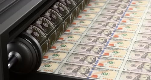 Money Printing Machine Video Background