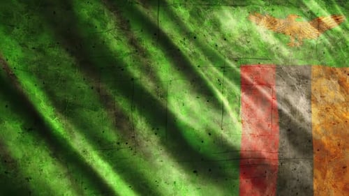 Flagge Sambias Grunge