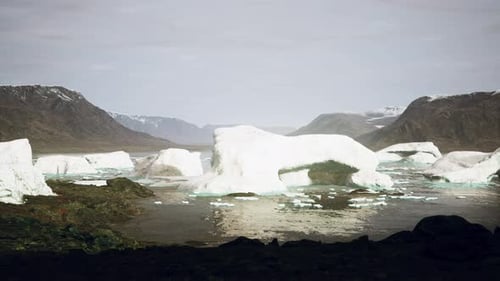 Summer Cloudy View to the Big Glacier