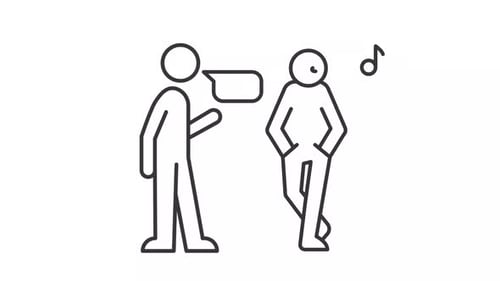 Animación de línea de escucha desatendida