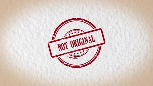 Animated Not Original Rubber Stamp Effect
