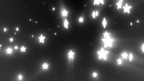 Sparkling Stars and Diamonds Glowing Particle Loop