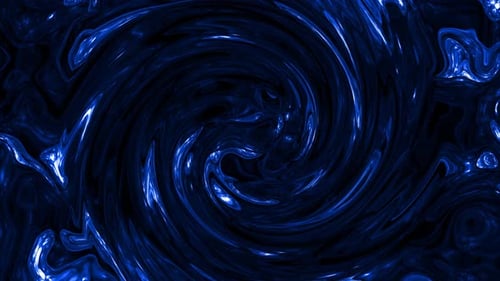 Abstract Blue Fluid Vortex Swirl Background Loop