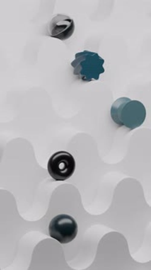 Geometric Path Colorful Shapes 3d Loop