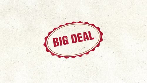 Rubber Stamp Animation for Big Deal Offer