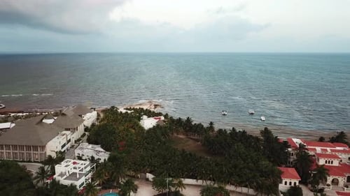 Seaside Resort And Villas In Quintana Roo On The Caribbean Coastline Of Mexico's Yucatan Peninsula.