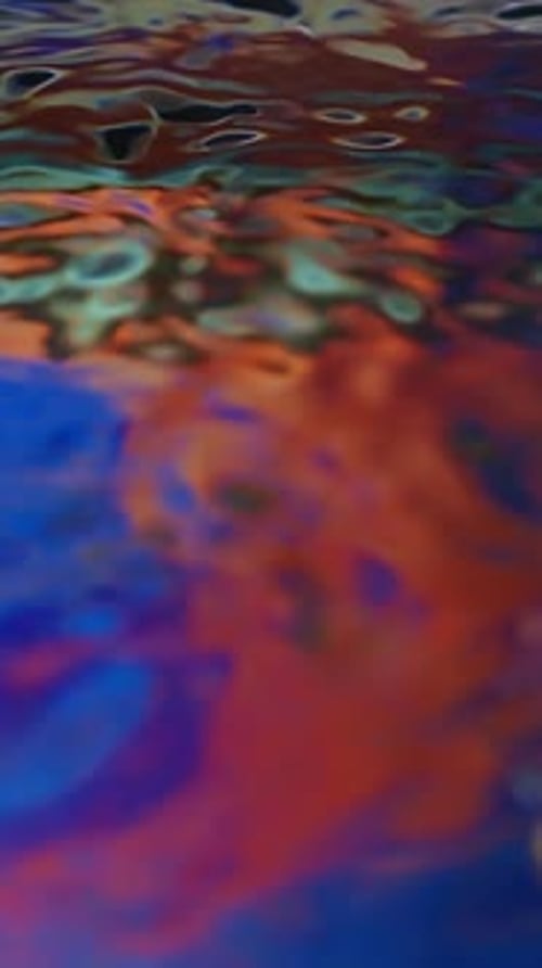 Abstract liquid with colorful reflection of light