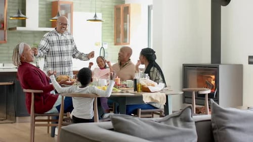 Happy Family Celebration at Home Gathering