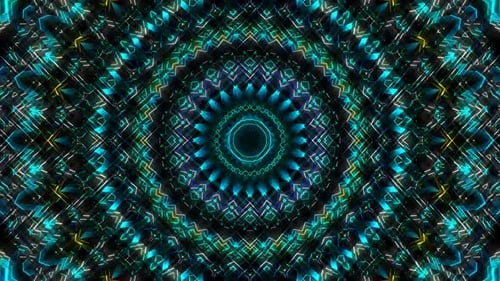 Abstrakter Hintergrund mit bewegten Streifen und blinkenden Lichtpunkten. Animation mit Kreisen