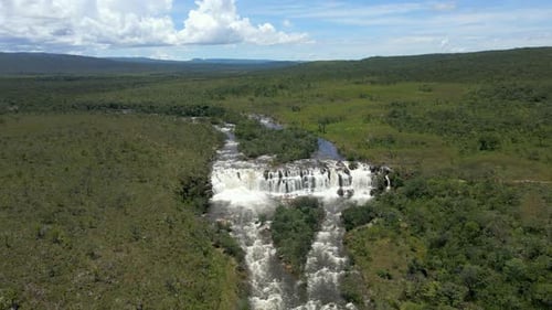 Couros Waterfall in Chapada Dos Veadeiros Brazil