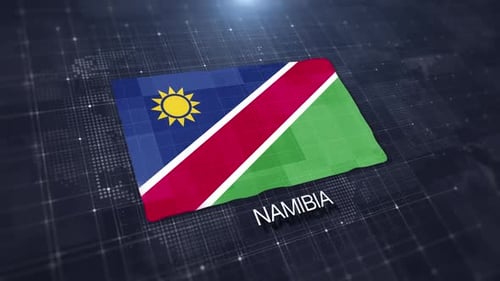 Namibia Flag Displaying