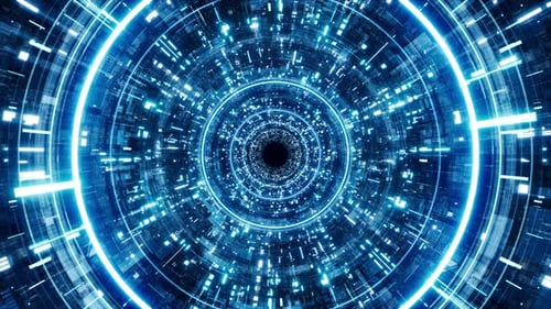 Hintergrund eines Tunnellochs in der Cybertechnologie