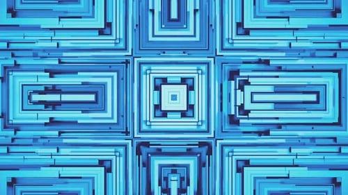 Blue Rectangular Geometric Pattern