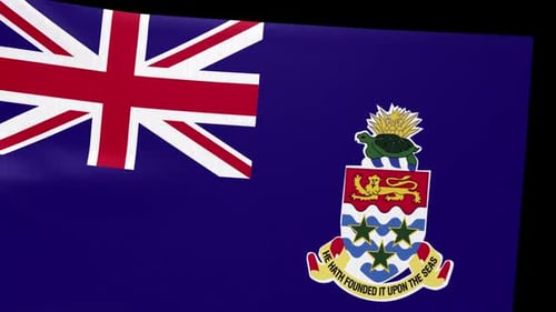 Realistic Waving Flag of the Cayman Islands