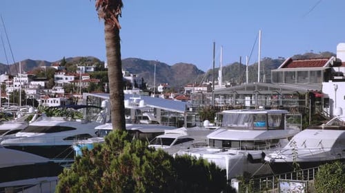 Marina With Yachts In Marmaris