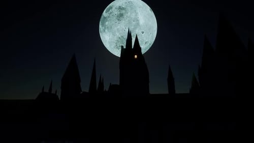 Dark, evil spirits walk through the night, scary forest on the eve of the Halloween holiday.