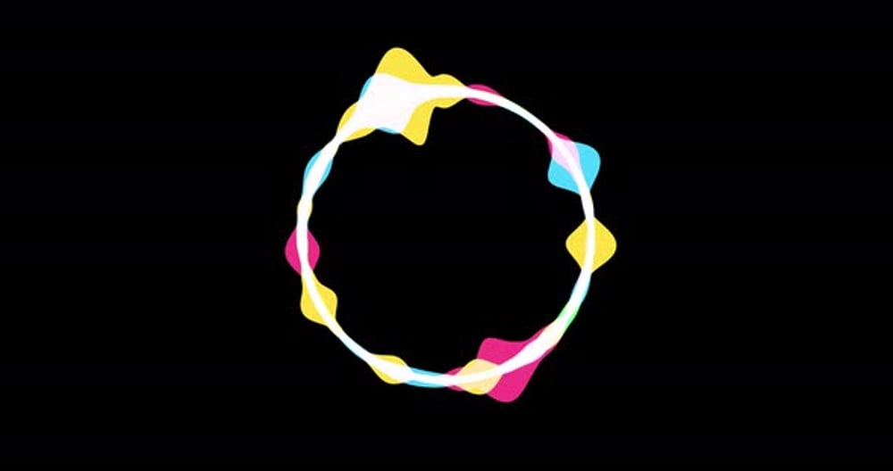 Colorful Circular Audio Spectrum Visualizer, Overlays Motion Graphics ...