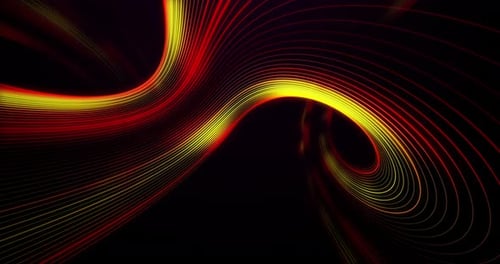 Abstract Glowing Wavy Lines Modern Background Loop