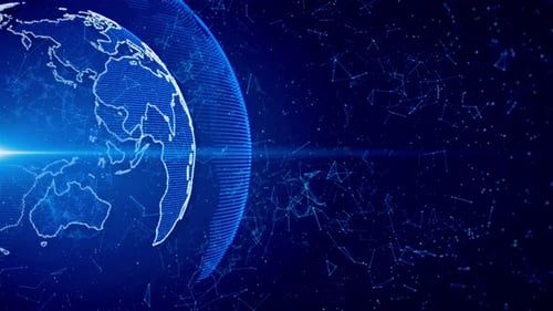 Digitale Technologie, Netzwerk, Datenverbindung, Cybersicherheit, Futuristisches Geschäft, globaler Hintergrund