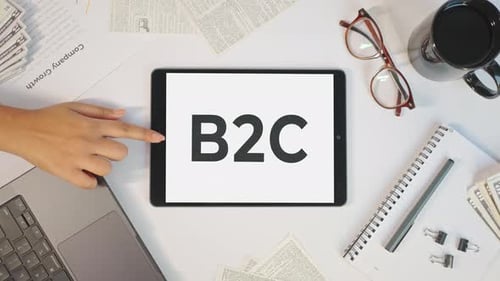 B2C DISPLAYING ON A TABLET SCREEN