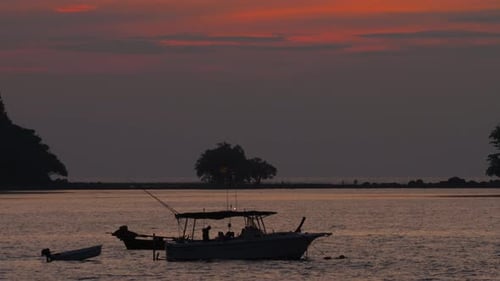 Boat and Picturesque Sunset