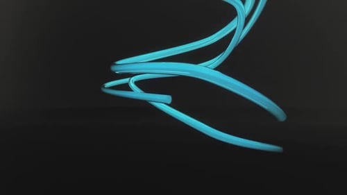 Dynamic Fluid Neon Lines Reveal Animation