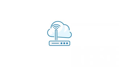 Animated Cloud Server Technology Icon