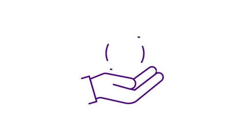 Minimalist Line Art Hand Holding Energy Icon Reveal