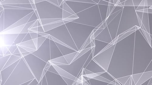 Geometric Patterns On A Plexus Canvas Light Grey