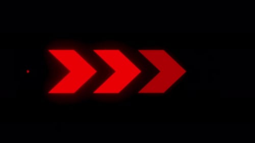 Animated Red Chevron Arrows Neon Glow Transition