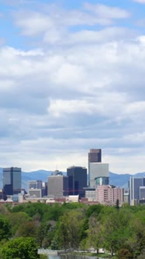 Vertical Video Iconic Denver Skyline