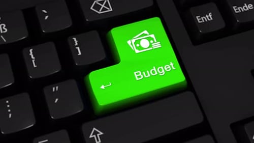 Budget Key Press on Computer Keyboard