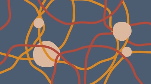 Fond animé transparent dessiné à la main