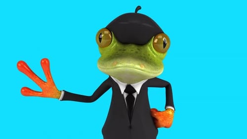 Fun 3D cartoon frog (with alpha channel included)