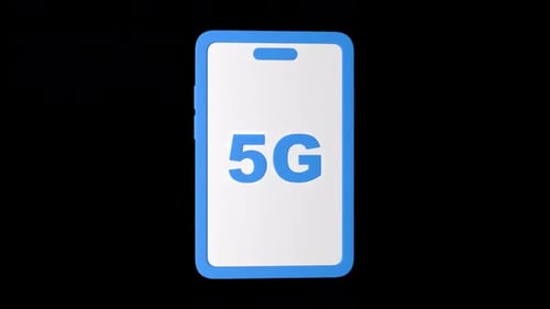 Minimalist 5G Mobile Technology Animation