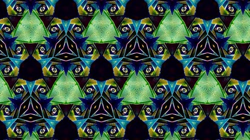 Vibrant Kaleidoscope Geometric Loop Background Animation