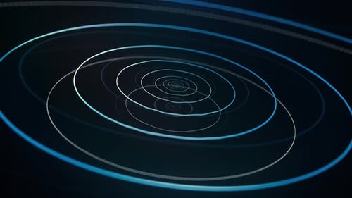 Abstract rings with wavy movements. Modern stylish colorful design. seamless loop