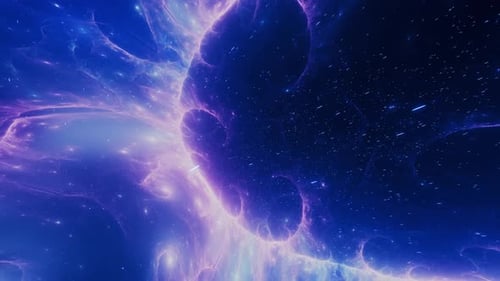Glowing Abstract Space Nebula Background Loop