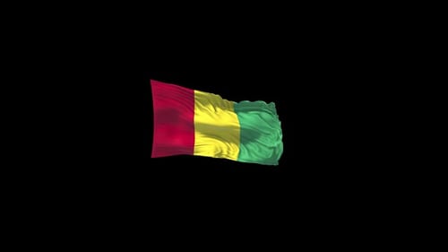 Flagge Guineas mit Alphakanal