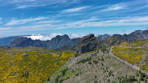Vues du paysage montagneux de Madère