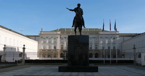 Palac Prezydencki (Presidential Palace) in Warsaw city, Poland