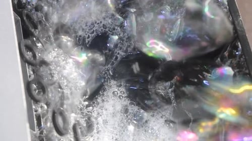 Soap Bubbles Creating Abstract Background