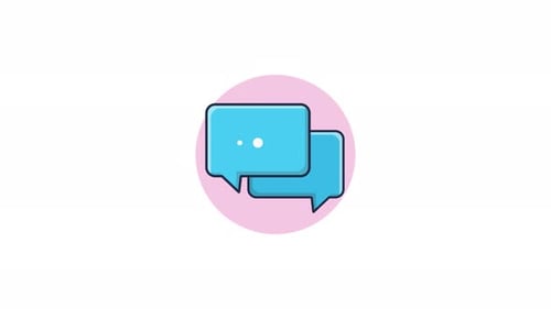 Animated Chat Bubbles Icon Loop