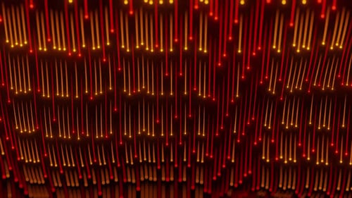 Tecnología abstracta: ola de partículas. Visualización de big data. Fondo oscuro con línea verde en movimiento