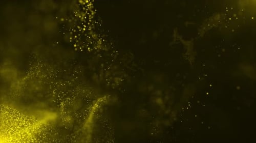 Abstract Golden Particles Flowing Background Loop