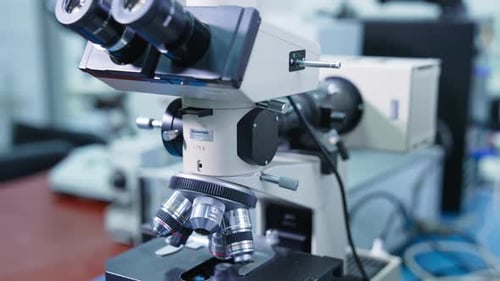 Scientific Microscope in a Laboratory Setting
