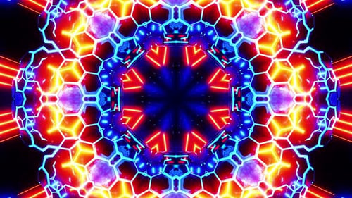 Rotating nuclear reactor core. Kaleidoscope VJ loop.
